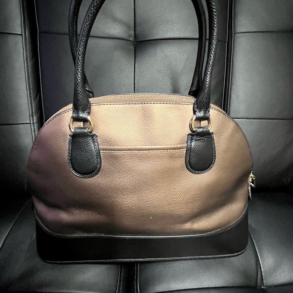 Coach Black and Gold Leather Accessory